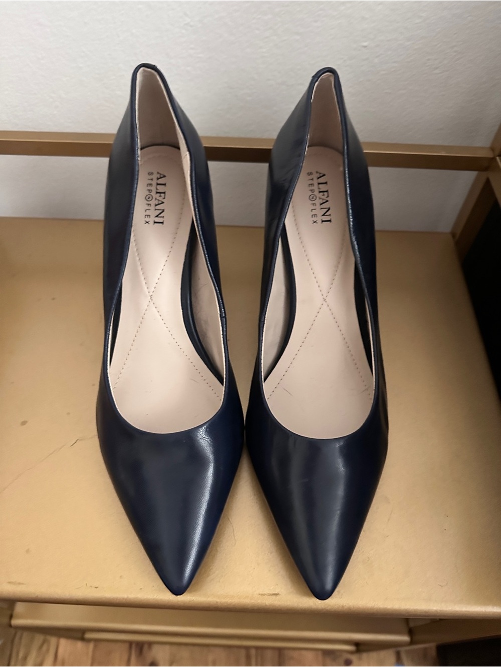 Alfani Navy Pointed-Toe Pump Heels
